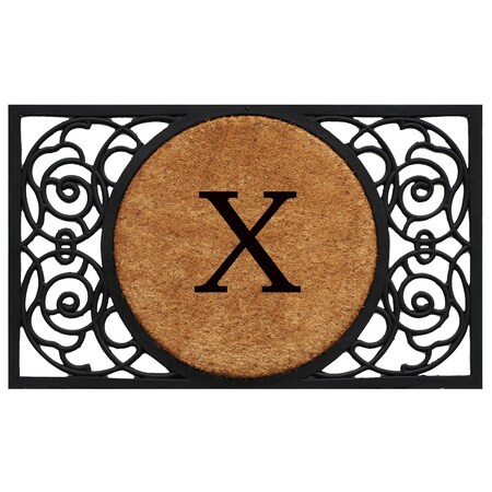 Calloway Mills Monogram Door Mat, Natural, Black, 22 in W x 36 in L 180032236X